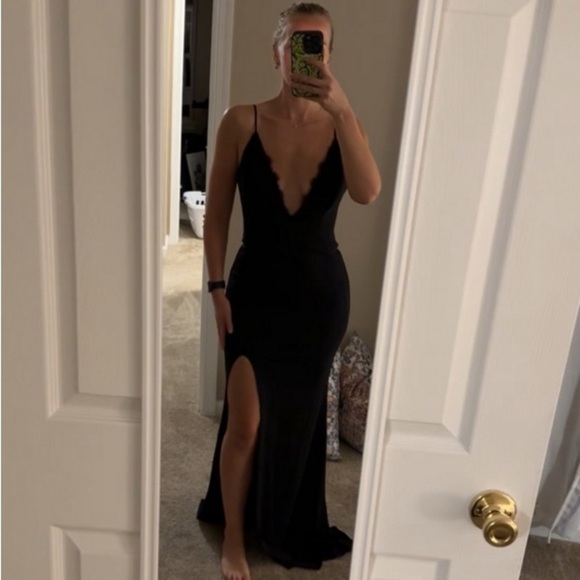 KATIE MAY Saylor Black Lace Gown S - Picture 3 of 13